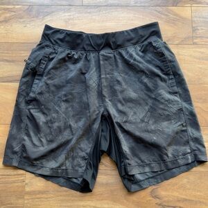 Lululemon Men’s Zeroed In Linerless 7” Shorts Black Gray Sz (see Photos) Gym